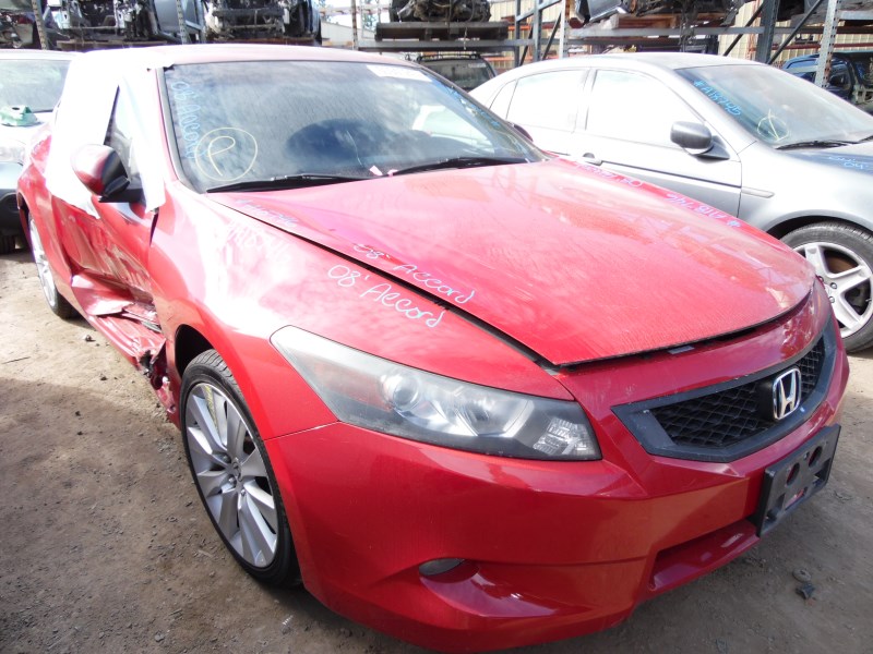 2008 HONDA ACCORD EX-L RED COUPE 3.5L AT A18746